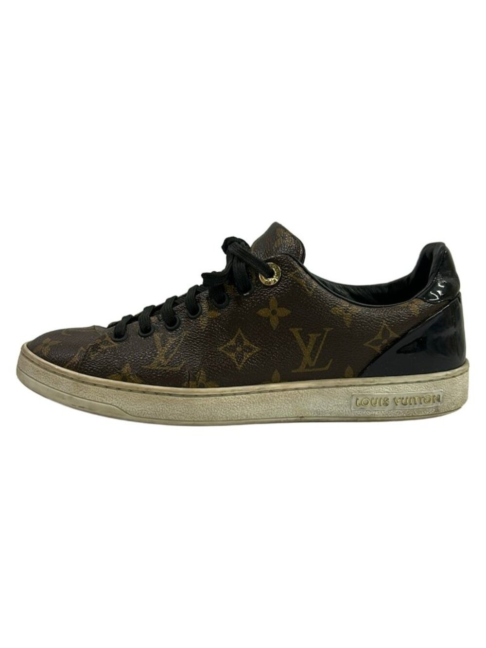 Louis Vuitton Sneakers Front Row Line Dark Brown Black